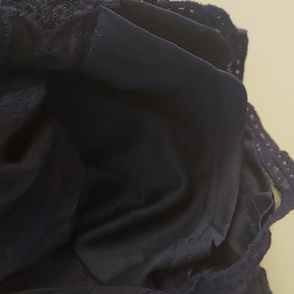 MISS AVENUE Navy Lace Short Sleeve Romper - Picture 12 of 14